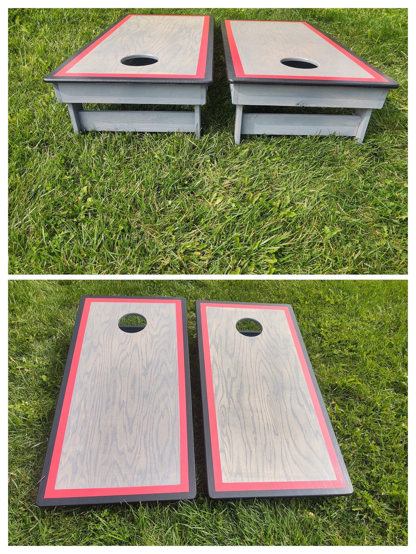 Oak Stained Premium Construction Corn Hole Boards