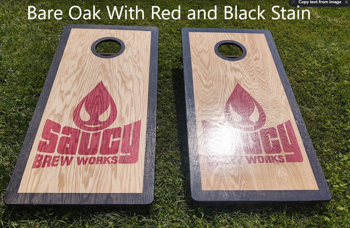 Oak Stained Premium Construction Corn Hole Boards