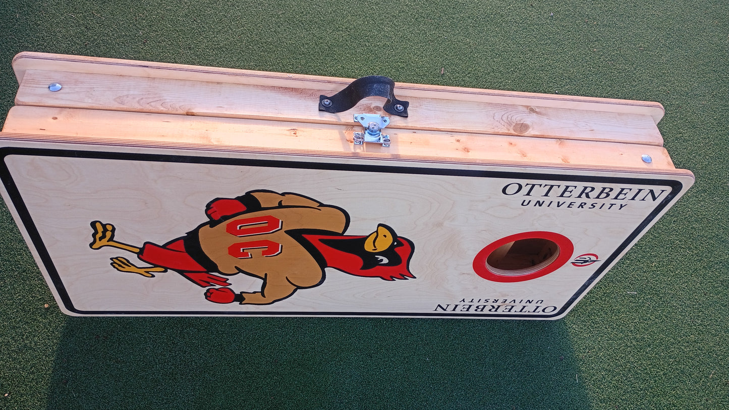 Otterbein Cardinals Custom Corn Hole Boards and Bags