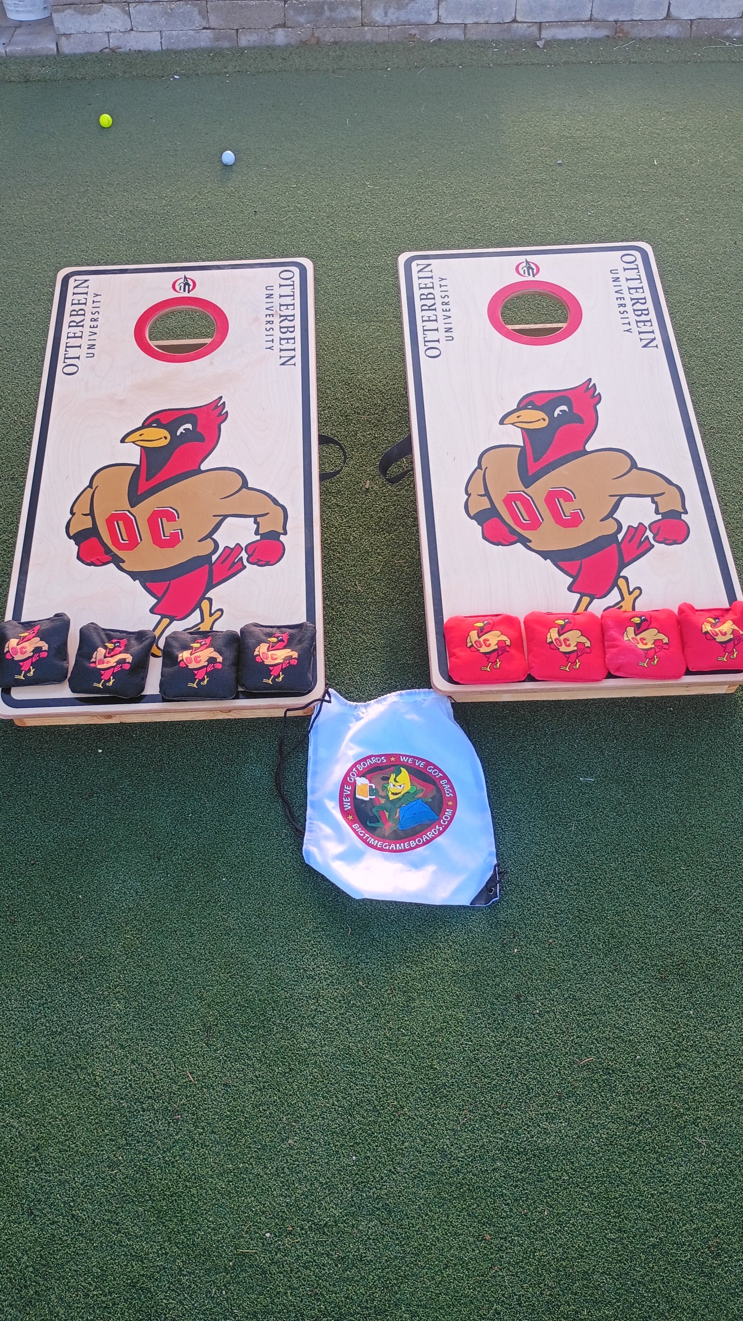Otterbein Cardinals Custom Corn Hole Boards and Bags