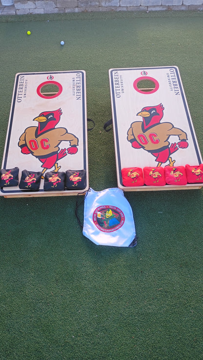 Otterbein Cardinals Custom Corn Hole Boards and Bags